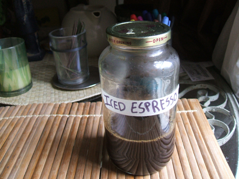iced espresso jar