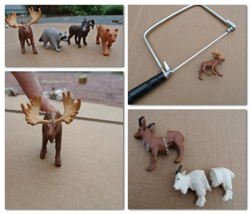 diy copper 'heads and tails' animal magnets on craftawl.com