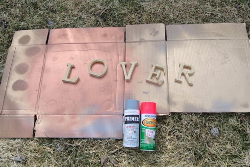 easy wood lettering. the l-o-v-e-r project