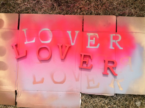 easy wood lettering. the l-o-v-e-r project